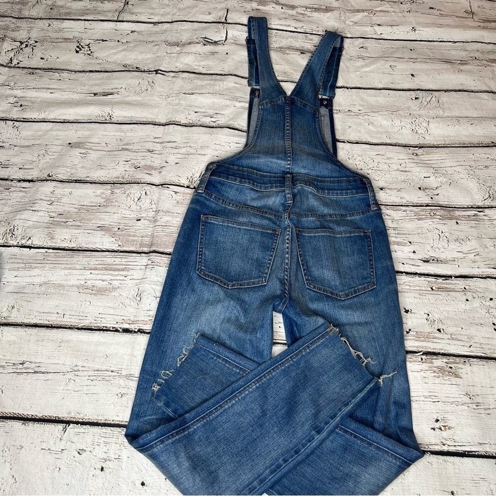 Madewell Skinny Denim Overalls With Raw Hem  Size XS - Picture 9 of 9
